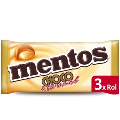 Mentos Choco & caramel filled white chocolate
